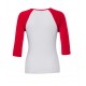 Women's Baby Rib 3/4 Sleeve Contrast T-Shirt