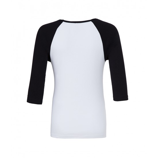 Women's Baby Rib 3/4 Sleeve Contrast T-Shirt