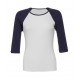 Women's Baby Rib 3/4 Sleeve Contrast T-Shirt