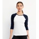 Women's Baby Rib 3/4 Sleeve Contrast T-Shirt