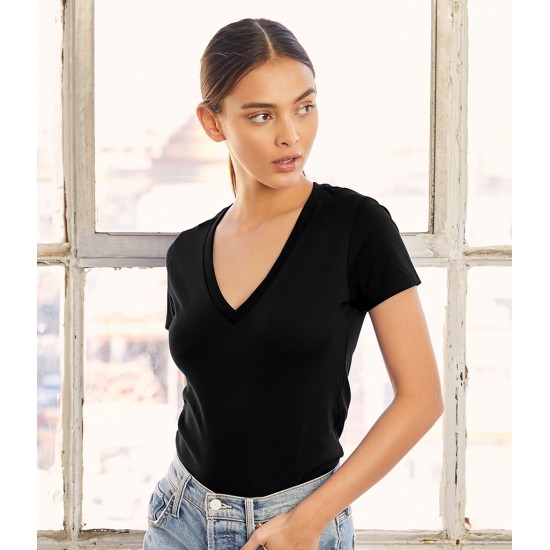 Women's Jersey Deep V Neck T-Shirt