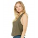 Women's Racer Back Cropped Tank Top