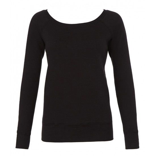 Women's Tri-Blend Sponge Fleece Wide Neck Sweatshirt