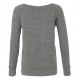 Women's Tri-Blend Sponge Fleece Wide Neck Sweatshirt