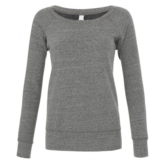 Women's Tri-Blend Sponge Fleece Wide Neck Sweatshirt