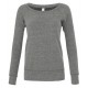 Women's Tri-Blend Sponge Fleece Wide Neck Sweatshirt