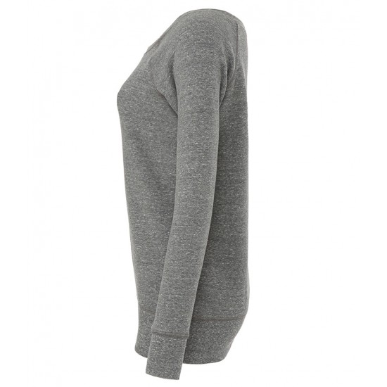 Women's Tri-Blend Sponge Fleece Wide Neck Sweatshirt