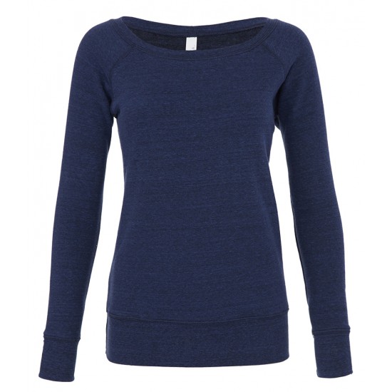 Women's Tri-Blend Sponge Fleece Wide Neck Sweatshirt