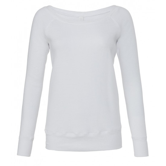 Women's Tri-Blend Sponge Fleece Wide Neck Sweatshirt