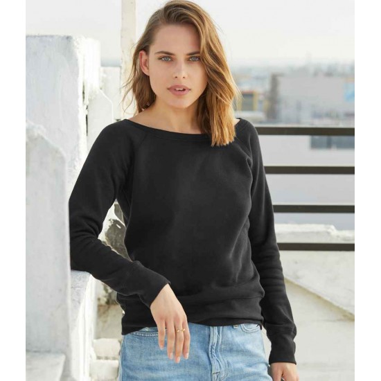 Women's Tri-Blend Sponge Fleece Wide Neck Sweatshirt