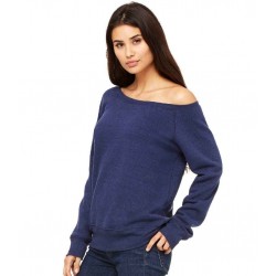 Women's Tri-Blend Sponge Fleece Wide Neck Sweatshirt