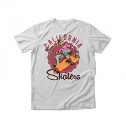 California Skull Skater Printed Graphic T-shirt